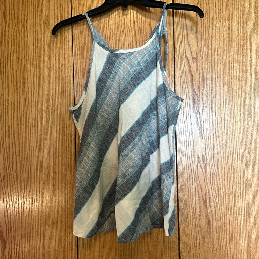 Blue and white tank top